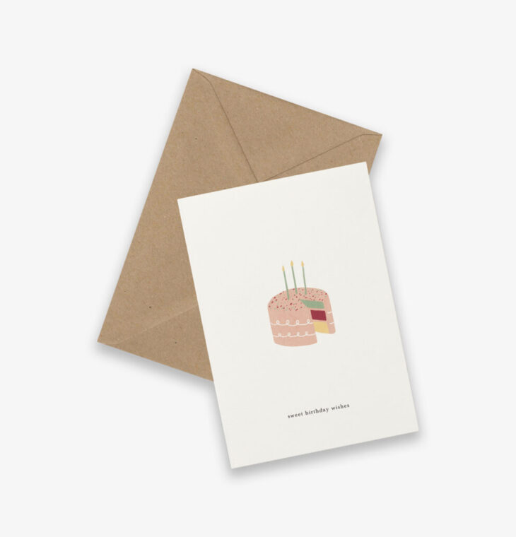 Kartotek Greeting card - Layer cake (sweet birthday wishes)