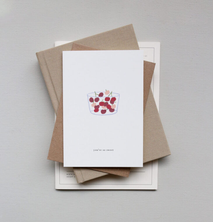 Kartotek Greeting Card - Cherries (you're so sweet)