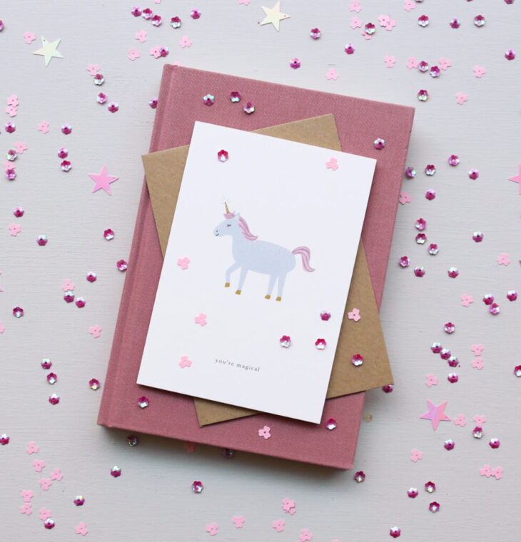 Kartotek Greeting Card - Unicorn (you're magical)