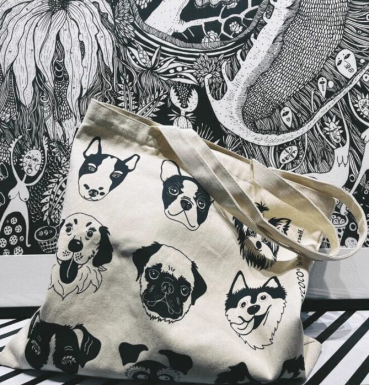 Canvas Bag(lots of dog)