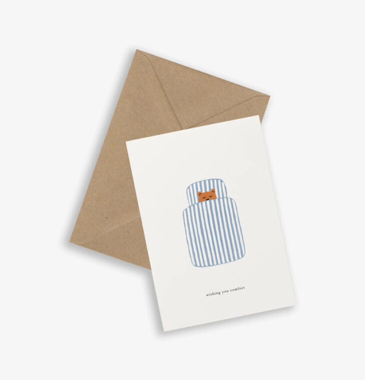 Kartotek Greeting Card - Duvet (wishing you comfort)