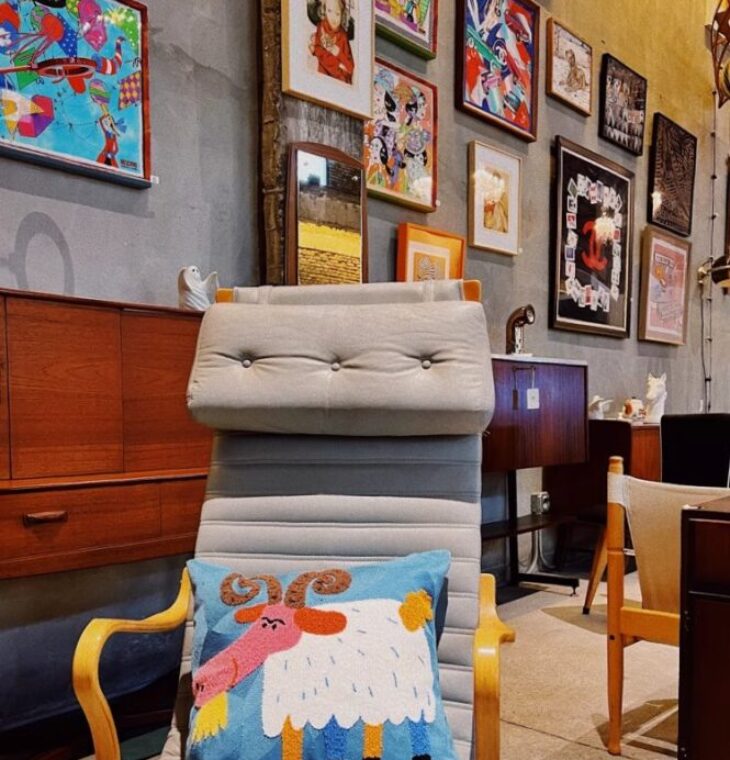 Square Throw Pillow goat