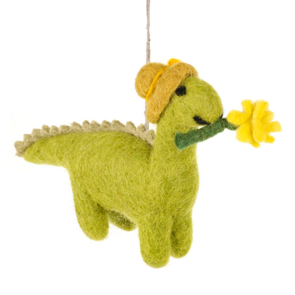 Felt so good - Handmade Felt Daphne Dinosaur Hanging Decoration