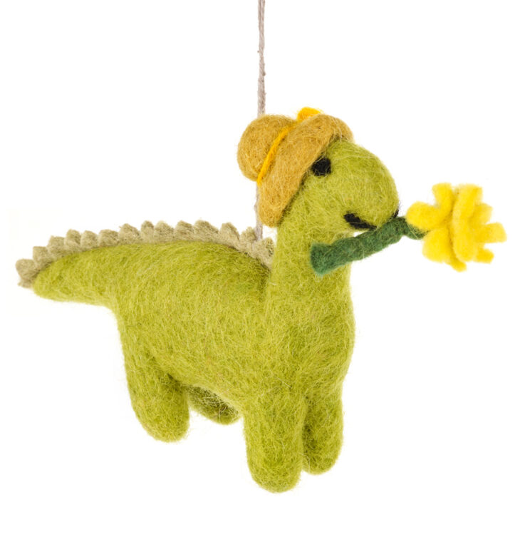 Felt so good - Handmade Felt Daphne Dinosaur Hanging Decoration