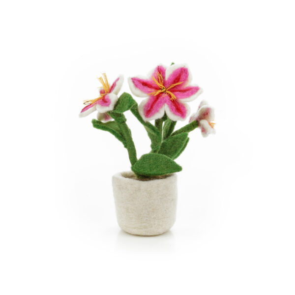 Felt so good - Handmade Felt Luscious Lily Pot Decoration