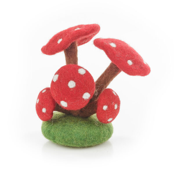 Felt so good - Handmade Felt Woodland Toadstool Stump Autumnal Decoration
