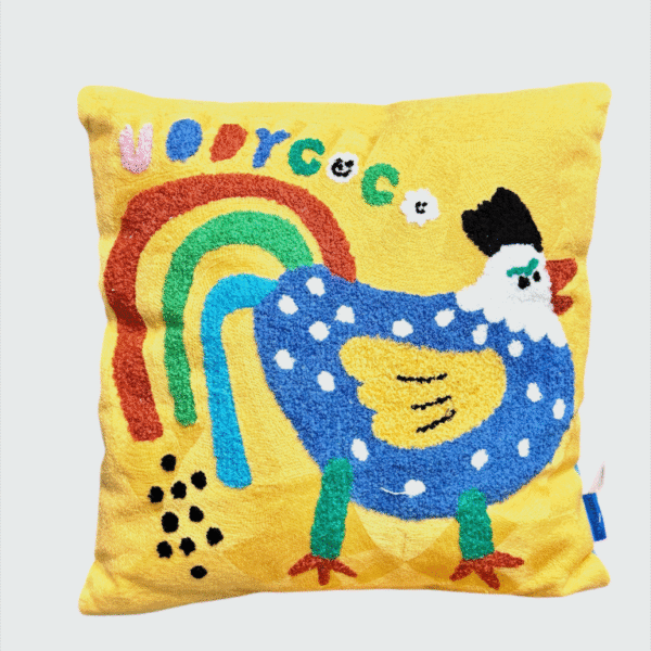 Square Throw Pillow rooster