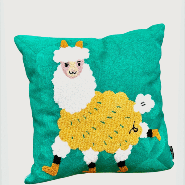 Square Throw Pillow Alpaca