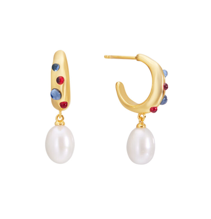 ARSIS - Johannes Baroque Pearl Semi Hoop Earrings