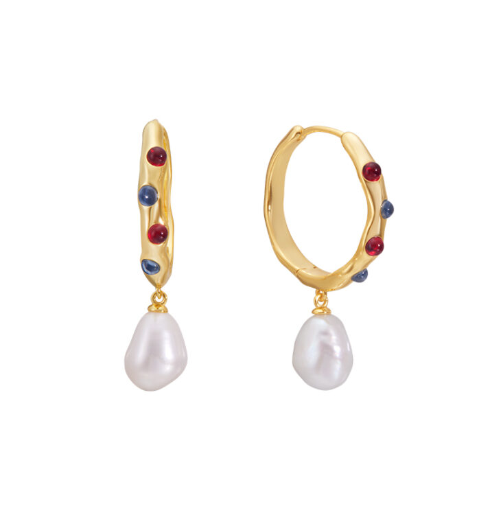 Johannes Baroque Pearl Hoop Earrings
