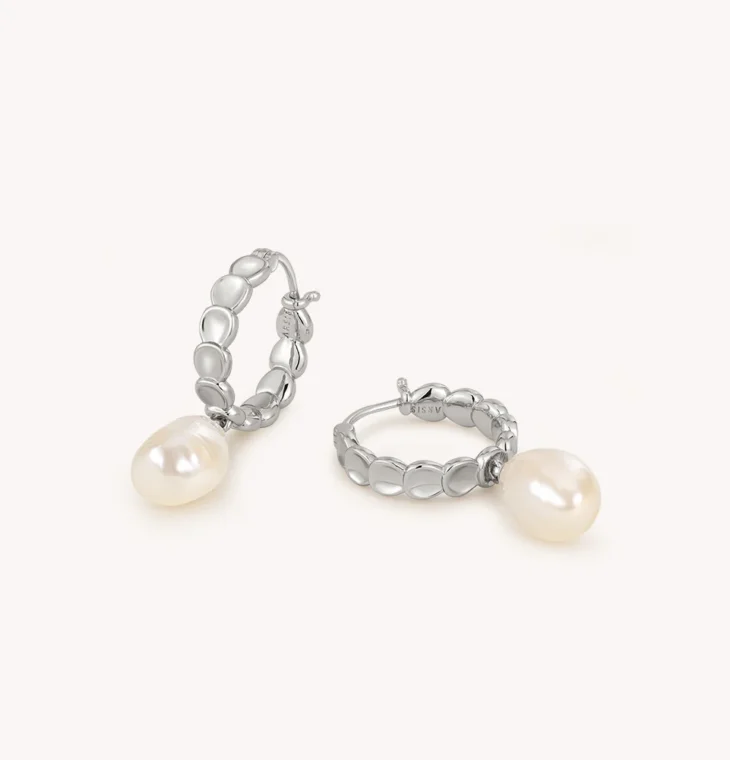 Pearl Pea Earrings (Silver)