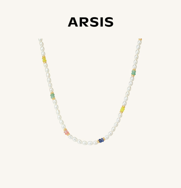 Pearl Natural Gemstone Multi-colored Necklace