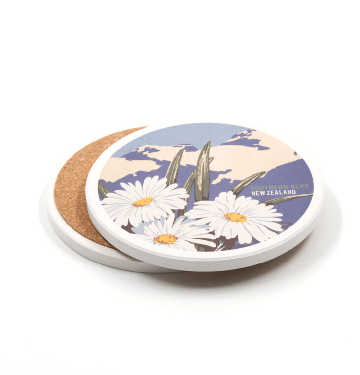 Southern Alps Tourist Ceramic Coaster