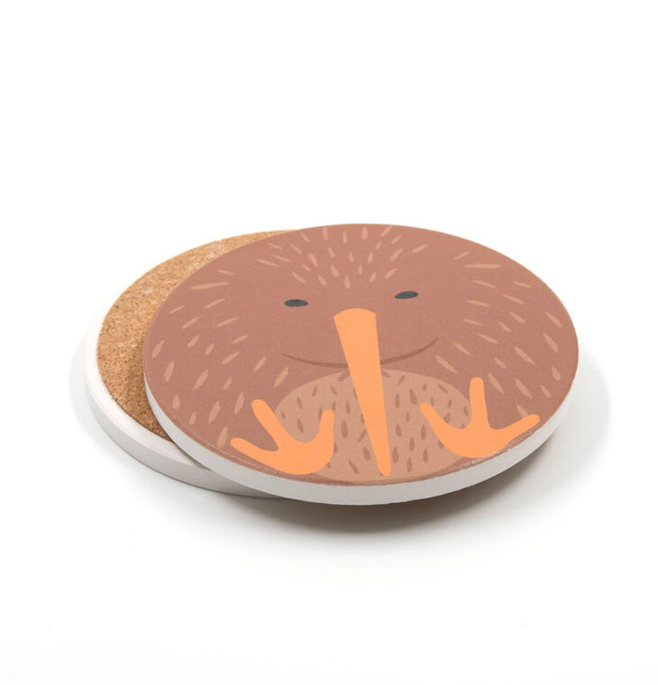 NZ Cuties Kiwi Ceramic Coaster