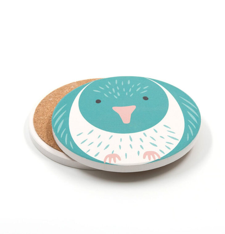 NZ Cuties Kereru Ceramic Coaster