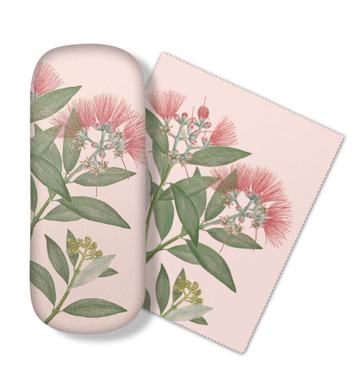 Vintage Botanical Pohutukawa Glasses Case