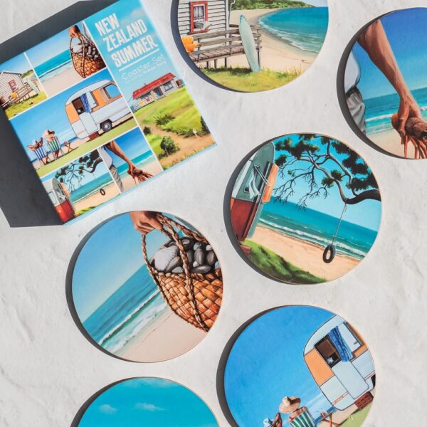 Graham Young NZ Summer Set of 6 Coasters