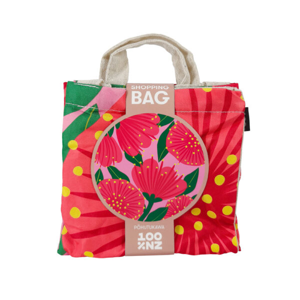 Bright Pink Pohutukawa Shopping Bag