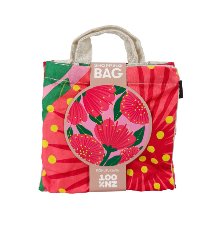 Bright Pink Pohutukawa Shopping Bag