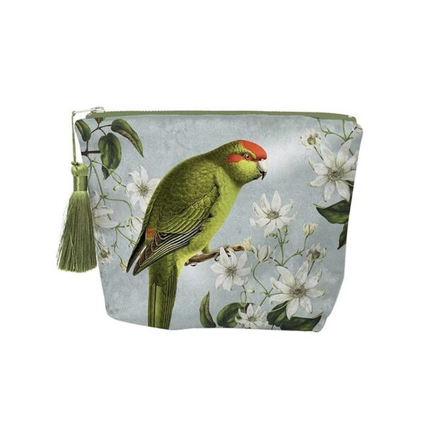 Birds & Botanicals Kakariki Velvet Cosmetic Bag