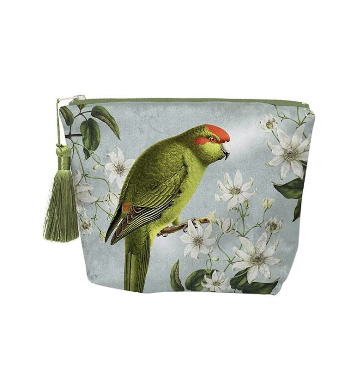 Birds & Botanicals Kakariki Velvet Cosmetic Bag