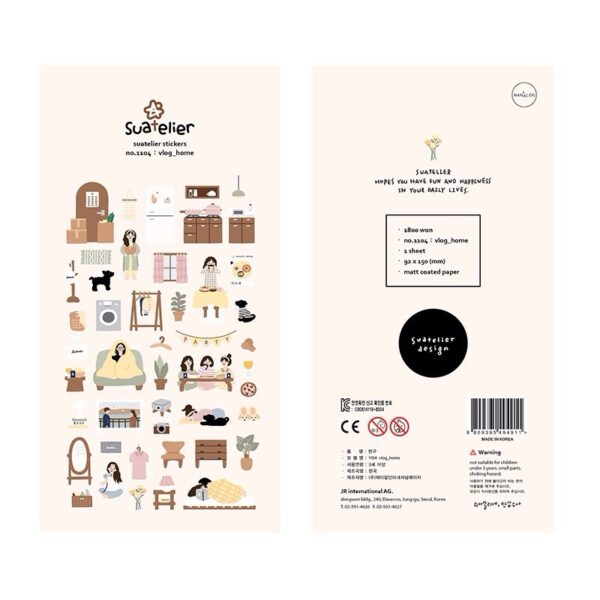 Suatelier Sticker Sheet No.1104 vlog home