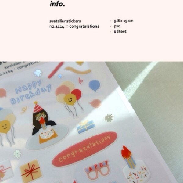 Suatelier Sticker Sheet No.114 Congratulations