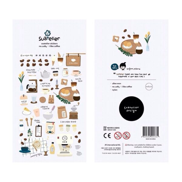 Suatelier Sticker Sheet No.1084 I like coffee