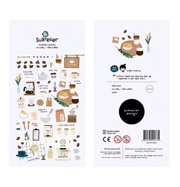 Suatelier Sticker Sheet No.1084 I like coffee