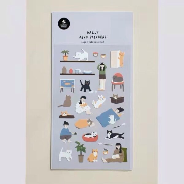 Suatelier Sticker Sheet No.1150 cats have staff