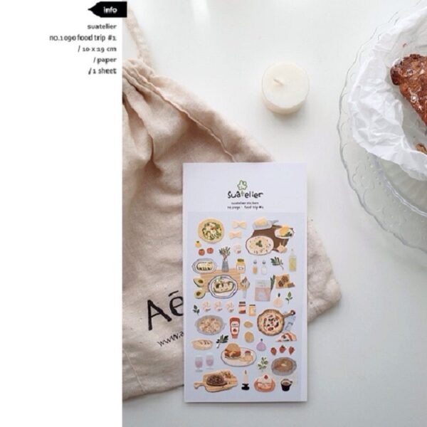 Suatelier Sticker Sheet No.1090 food trip 1