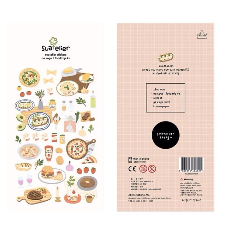 Suatelier Sticker Sheet No.1090 food trip 1