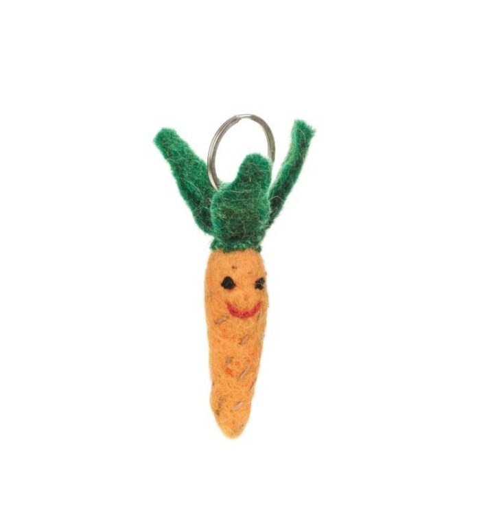 Felt so good - Handmade Felt Fair trade Mr. Carrot Easter Spring Keyring