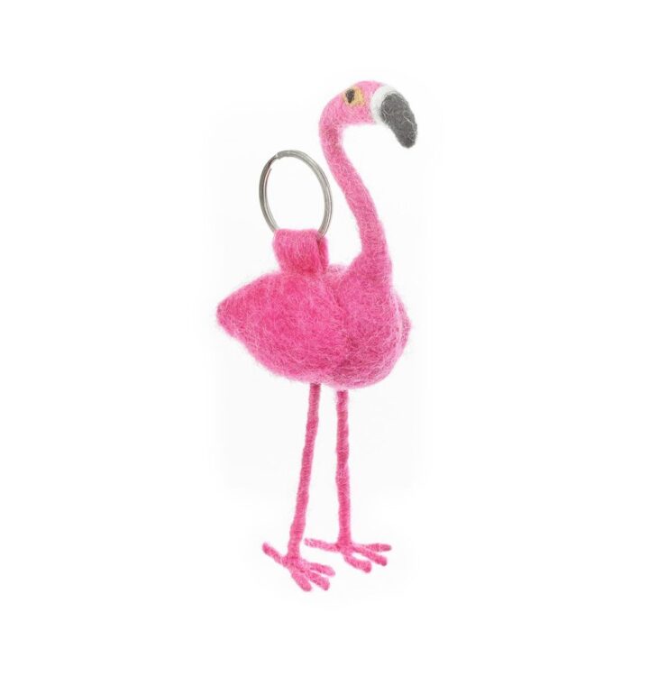 Felt so good - Handmade Felt Fairtrade Flamingo Keyring
Keyrings