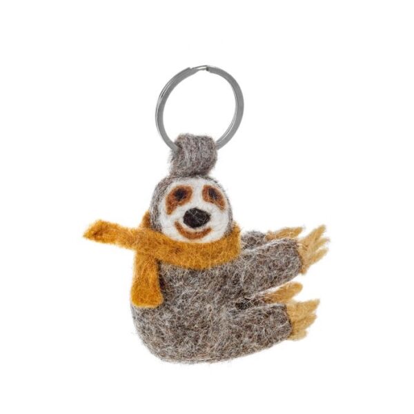 Felt so good - Handmade Felt Sloth Keyring Accessory