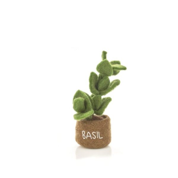 Felt so good - Handmade Felt Potted Herbs Standing Decoration - Basil