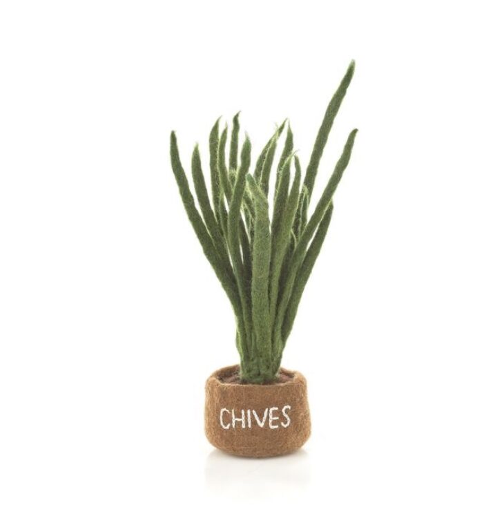Felt so good - Handmade Felt Potted Herbs Standing Decoration - Chives