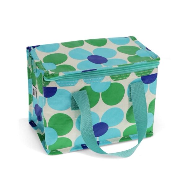 Insulated Lunch Bag - Blue and Green Daisy - Rex & London