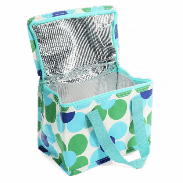 Insulated Lunch Bag - Blue and Green Daisy - Rex & London