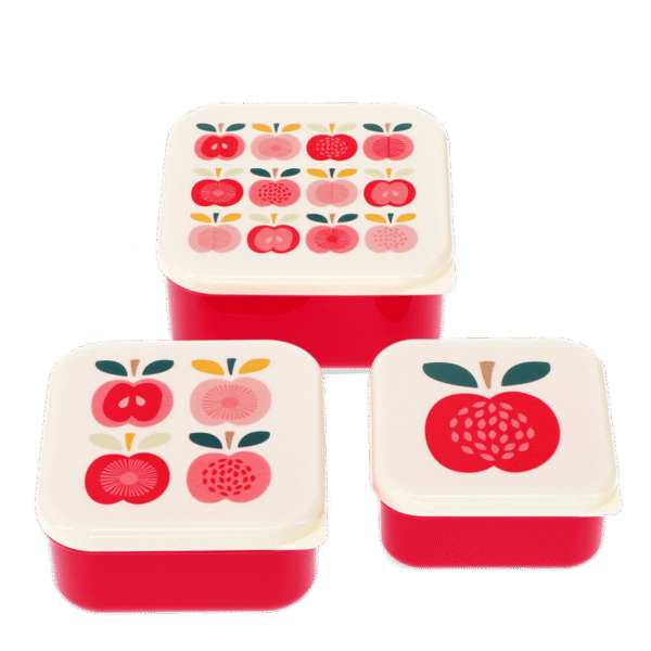 Snack boxes (set of 3) - Vintage Apple-Rex London