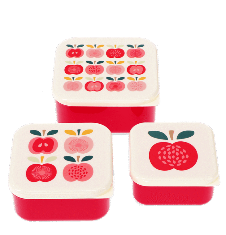 Snack boxes (set of 3) - Vintage Apple-Rex London