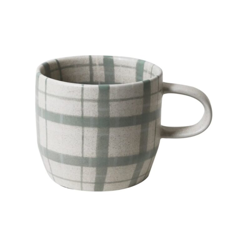 Robert Gordon-Duck Egg Check Mug - Cats Pyjamas