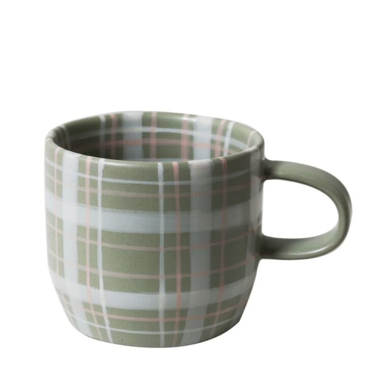 Robert Gordon- Sage & Blush Check Mug - Cats Pyjamas
