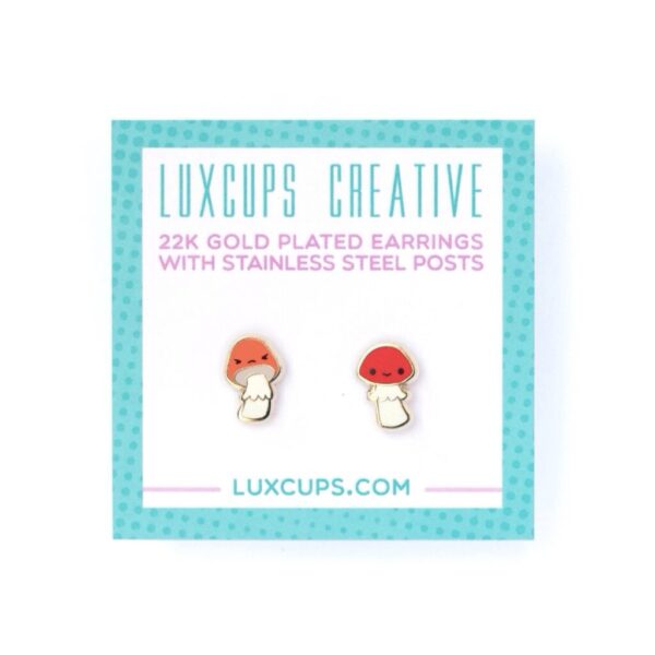 LUXCUPS CREATIVE- MUSHROOM FRIEND EARRINGS