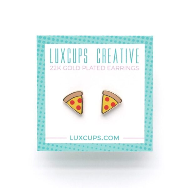 LUXCUPS CREATIVE- PIZZA EARRINGS