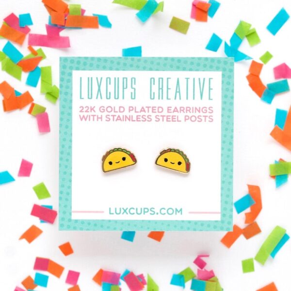LUXCUPS CREATIVE- TACO EARRINGS