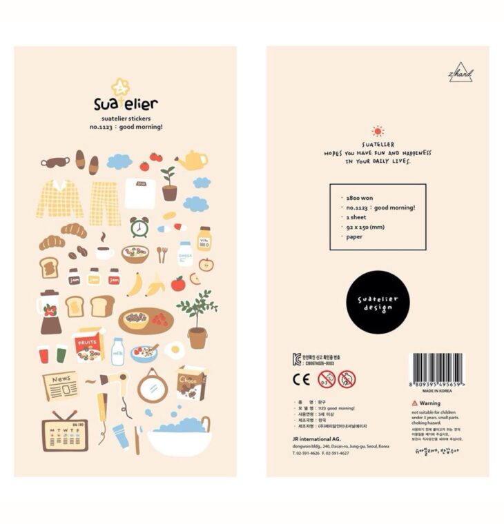 Suatelier Sticker Sheet No.1123 Good Morning
