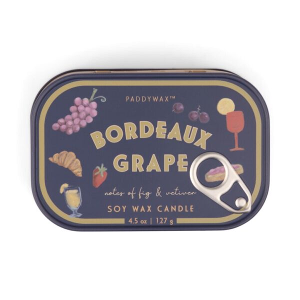 PADDYWAX Bordeaux Grape - Bistro Tin 4.5 oz Candle