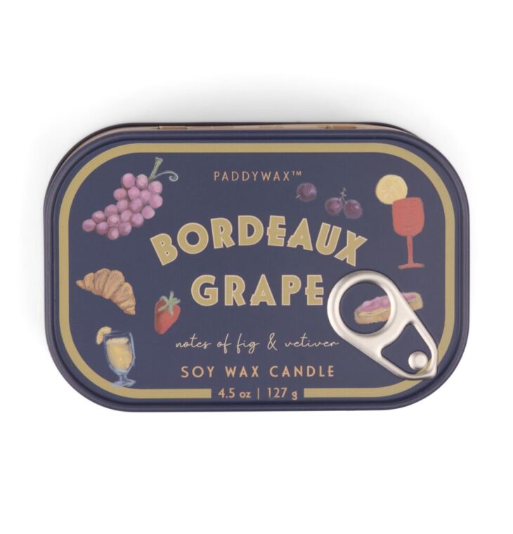 PADDYWAX Bordeaux Grape - Bistro Tin 4.5 oz Candle