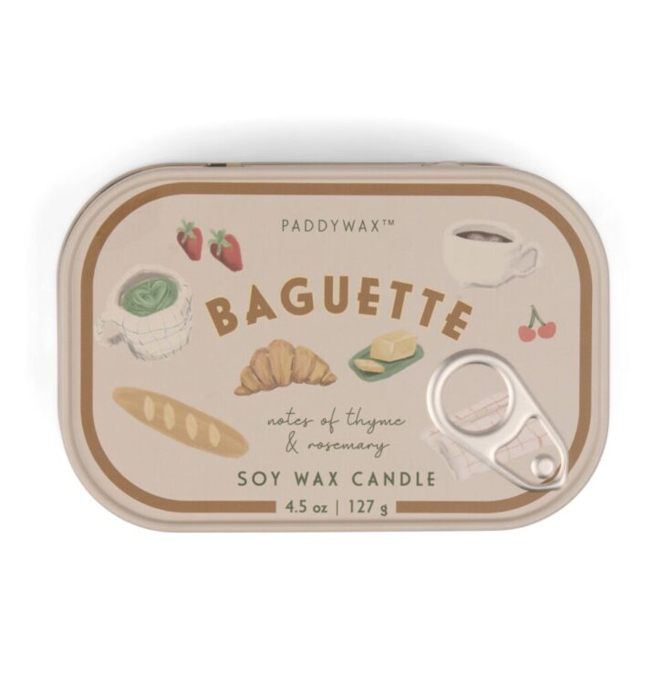 PADDYWAX Baguette - Bistro Tin 4.5 oz Candle
